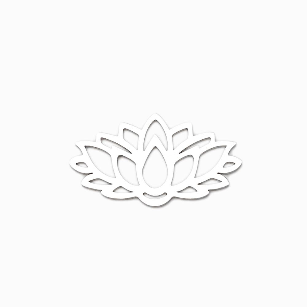 Pendente Flor de Lótus 30x17mm - Aço Inox