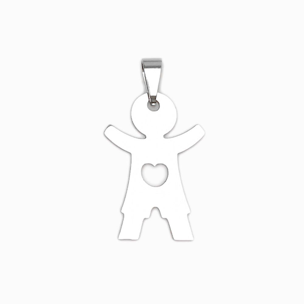 Pendant Boy 25x25mm - Gold Stainless Steel