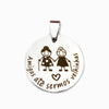25x25mm Amigas Forever Pendant - Gold Steel