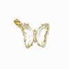 Colgante Mariposa - Latón Dorado con Zirconia
