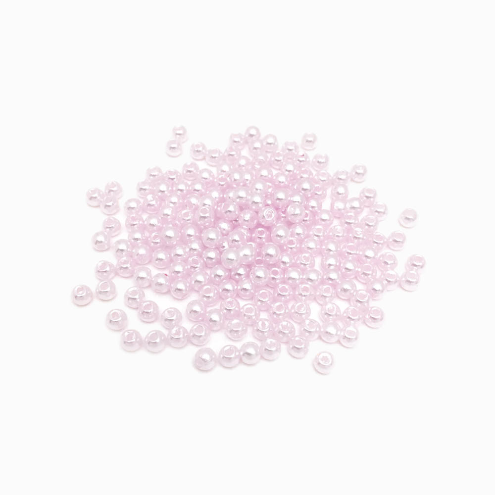 Pérola sintética 4mm rosa bebé