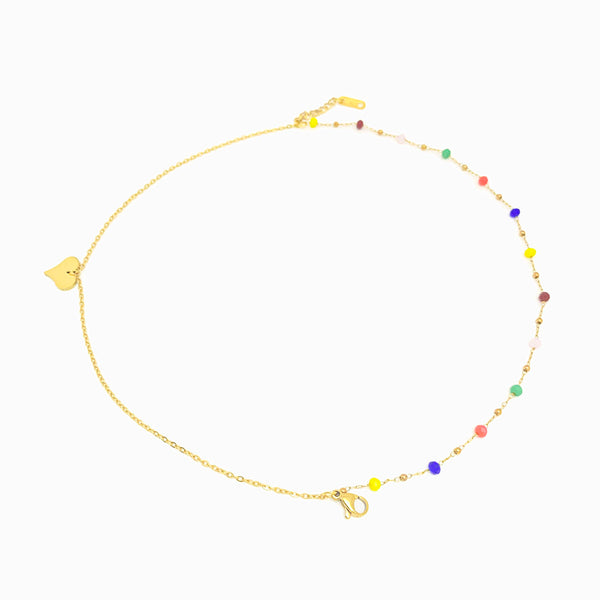 Pulseira de pé aço inox dourado com charms
