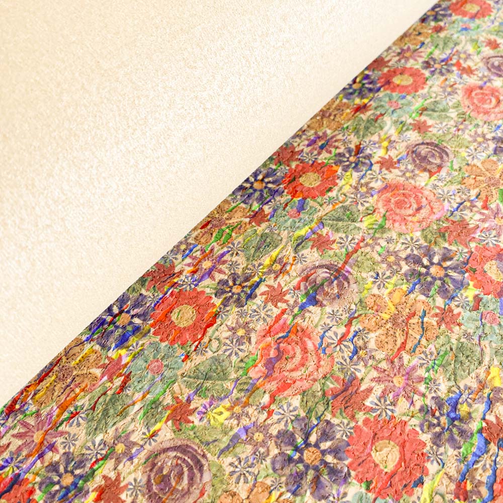 TELA EM CORTIÇA DESIGN ROSA