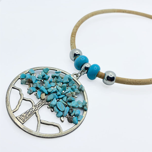 Cork Necklace with Pendant Tree of Life